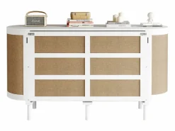 ModernLuxe Cama abatible 140x200 cm - con compartimentos de almacenamiento - (colchón no incluido) Blanco Outlet