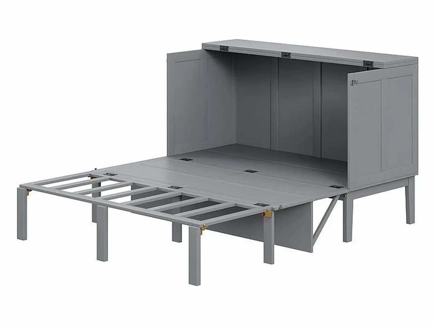 DripeX Cama Abatible|Cama abatible 140x200 cm - Con estructura de láminas - Madera - Carga máx. 200 kg -