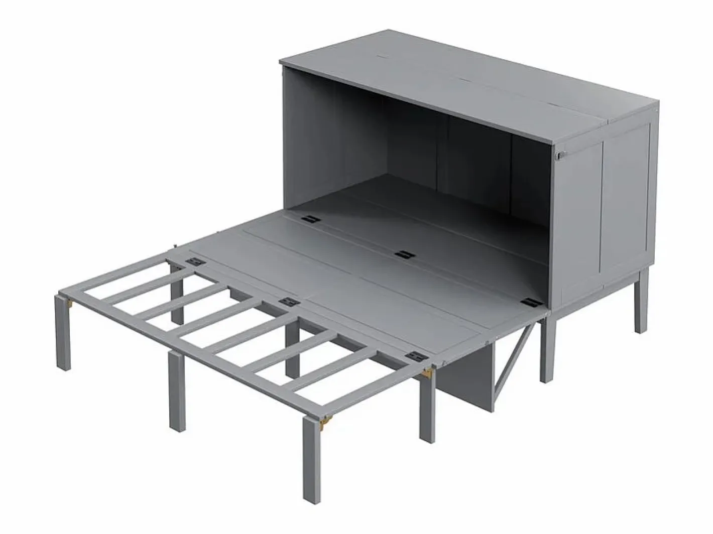DripeX Cama Abatible|Cama abatible 140x200 cm - Con estructura de láminas - Madera - Carga máx. 200 kg -