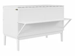 DripeX Cama abatible 140x200 cm - Con estructura de láminas - Madera - Carga máx. 200 kg - Blanco