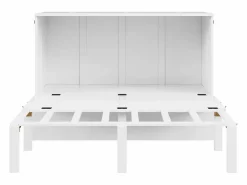 Hauss Spole Cama Abatible|Cama abatible 140x200 cm, con somier - Cama niño/adulto - Madera blanca
