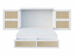 Cama abatible 140x200 cm con somier y 2 cajones -^Hauss Spole Sale