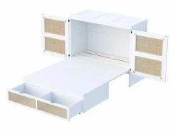 Cama abatible 140x200 cm con somier y 2 cajones -^Hauss Spole Sale