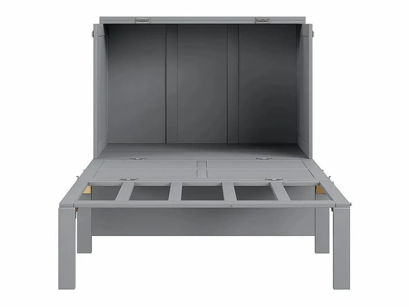 DripeX Cama Abatible|Cama abatible 90x200 cm en madera - Con somier de láminas - Carga máx. 150 kg -