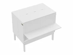 DripeX Cama abatible 90x200 cm en madera - Con somier de láminas - Carga máx. 150 kg - Blanco Sale