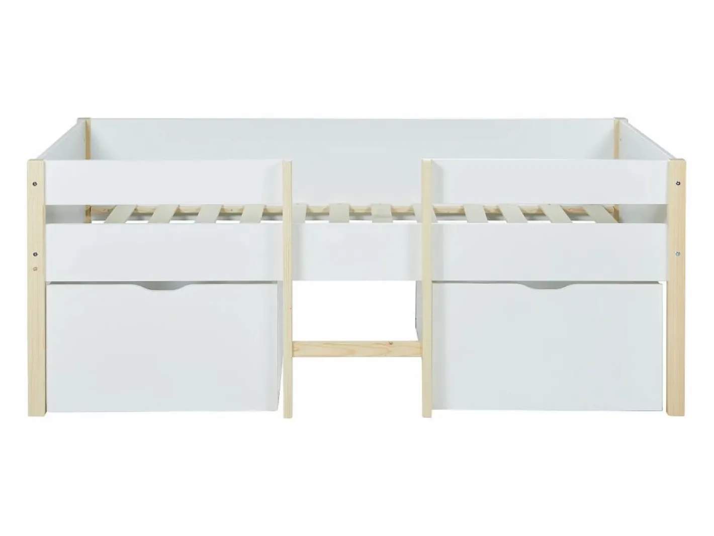 Vente-unique Cama Con Almacenaje|Cama alta 2 cajones 90 x 190 cm y roble SISSY