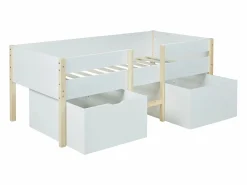 Vente-unique Cama Con Almacenaje|Cama alta 2 cajones 90 x 190 cm y roble SISSY