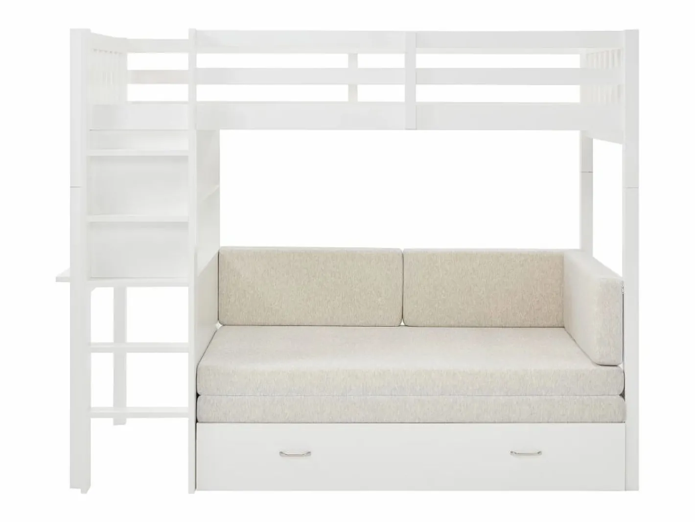 Cama alta 90 X 190 cm con sofá convertible - Pino y MDF - - ORPELIA^Vente-unique Sale