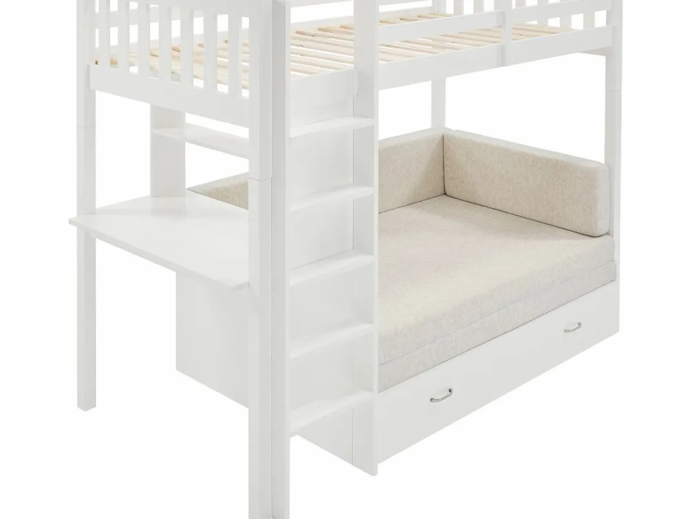 Cama alta 90 X 190 cm con sofá convertible - Pino y MDF - - ORPELIA^Vente-unique Sale