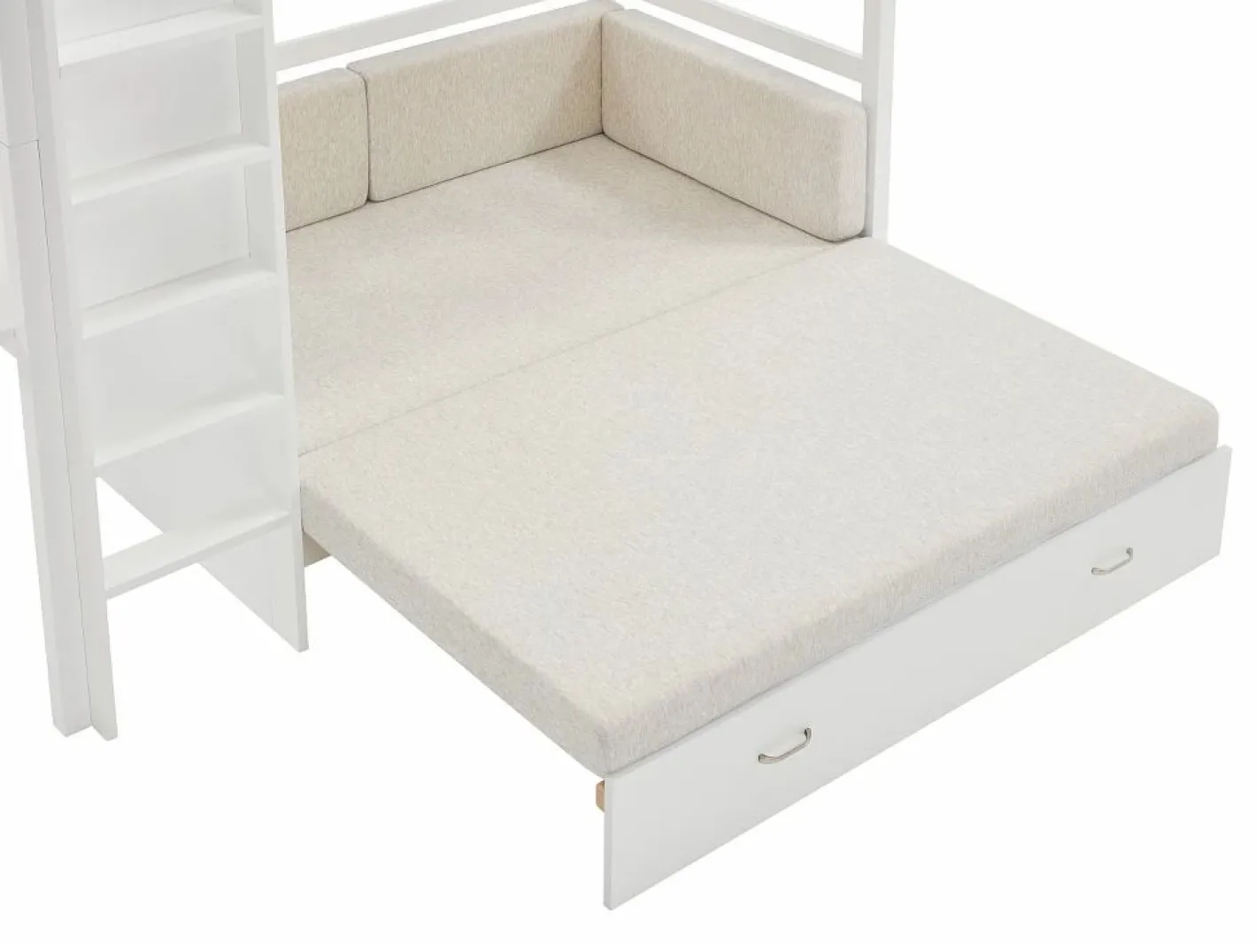 Cama alta 90 X 190 cm con sofá convertible - Pino y MDF - - ORPELIA^Vente-unique Sale