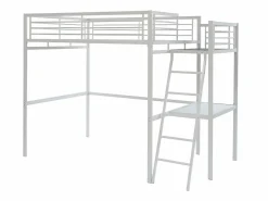 Vente-unique Cama Alta|Cama alta CASUALII para 2 personas con escritorio, color , con colchón
