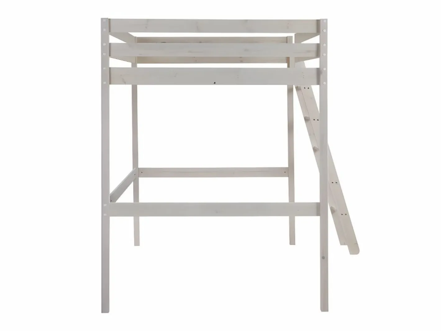 Vente-unique Cama Alta|Cama Infantil|Cama alta con escritorio 140 x 190 cm de Pino macizo con colchón GEDEON II