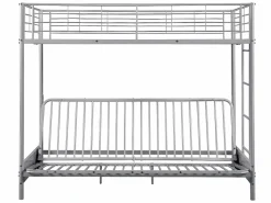 Vente-unique Cama Alta|Cama alta de metal de 90 x 190 cm con sofá convertible + futón + colchón MODULO V