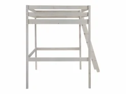 Vente-unique Cama Alta|Cama Infantil|Cama alta GEDEON - 140x190 cm - Pino macizo - Blanqueado