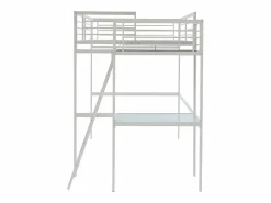 Vente-unique Cama Alta|Cama alta industrial de metal CASUAL II de 140 x 190 cm para 2 personas