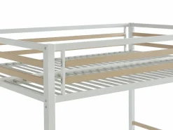 Cama alta JOGUI de metal y MDF de 140 x 200 cm con colchón^Vente-unique New