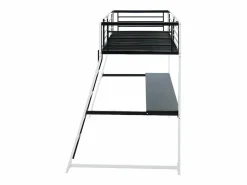 Vente-unique Cama Alta|Cama Infantil|Cama alta MALICIA - 90 x 190 cm - escritorio rinconero integrado