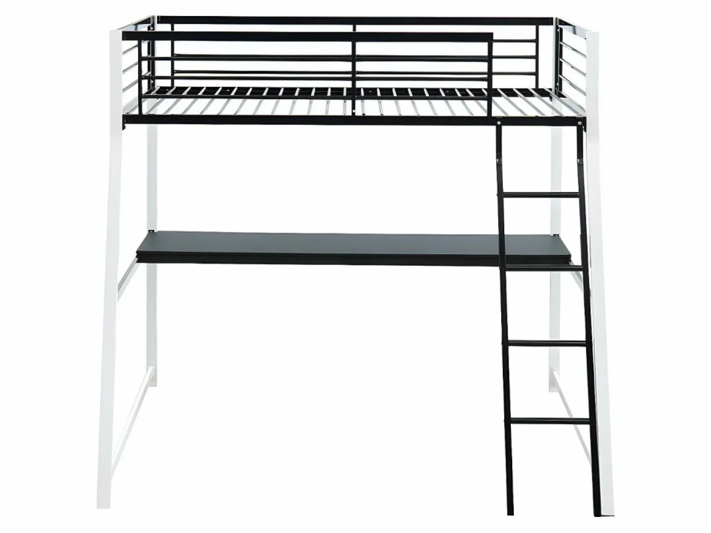 Cama alta MALICIA - 90x190 - escritorio + colchón integrado^Vente-unique