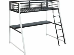 Cama alta MALICIA - 90x190 - escritorio + colchón integrado^Vente-unique