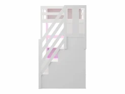 Cama altillo 90×200 cm - con armario y escritorio - escalera con almacenamiento - con tomas de corriente y LED -^ModernLuxe Outlet