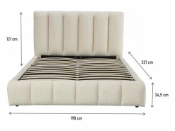 Habitat et jardin Cama Terciopelo|Cama "Annie" con arcón 180 x 200 cm -