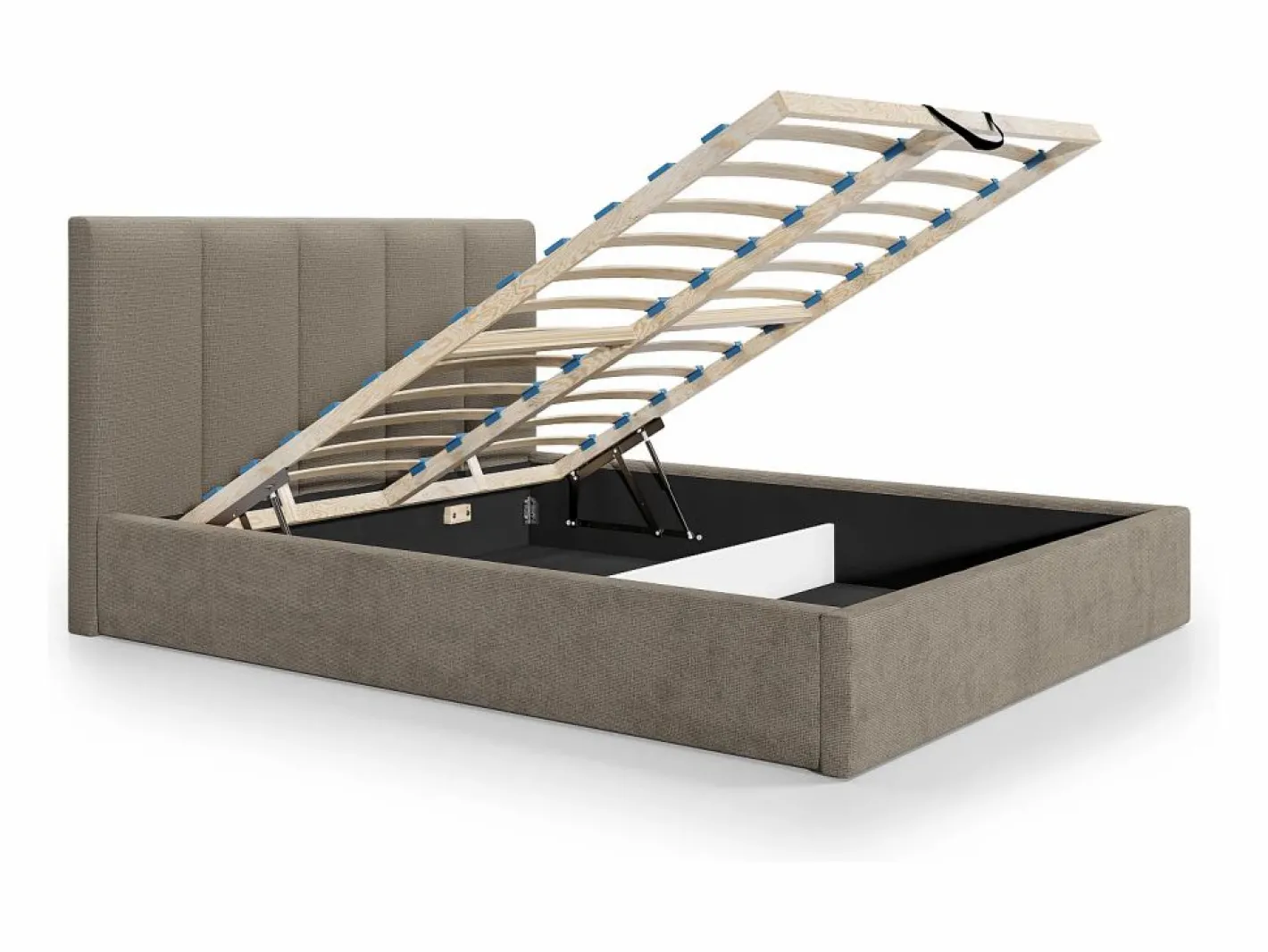 Vente-unique Cama Con Canapé|Cama arcón king size 200 x 200 cm de tela color - KILACLO