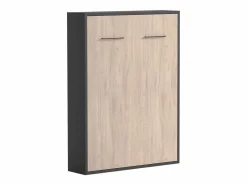 Cama armario abatible vertical 140 x 200 cm natural y antracita - MALINA II^Vente-unique Outlet