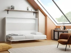 Cama armario batiente horizontal de 140 x 200 cm en con colchón - MALINA II^Vente-unique New