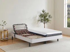 Cama articulada eléctrica somier colchón de muelles 5 zonas 2 x 70 x 190 cm beige ANTALISA^Ysmée New