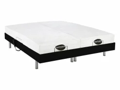 NATUREA Cama articulada eléctrica LYSIS III motor OKIN 2x90x200 cm Negro Hot