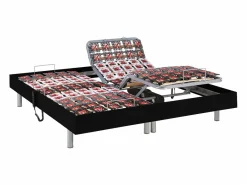 Cama articulada eléctrica somier colchón memoria de forma 2 x 80 x 200 cm beige EREGA^Ysmée Best
