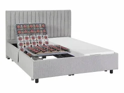 Ysmée Cama articulada eléctrica somier colchón memoria de forma 2 x 70 x 190 cm SASORA Gris Online