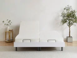 Ysmée Somier Relax|Cama articulada eléctrica somier colchón memoria de forma 2 x 90 x 200 cm gris SASORA