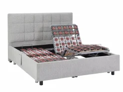 Ysmée Cama Articulada|Cama articulada eléctrica somier colchón látex 3 zonas 2 x 90 x 200 cm tela JOFAR