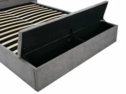 Cama baúl 160 x 200 cm con banco en tela color - DOUINO^Vente-unique Outlet