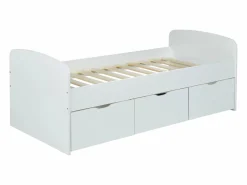 Vente-unique Cama Infantil|Cama 2 cajones 1 arcón mesa de centro colchón 90 x 190 cm LOUANE