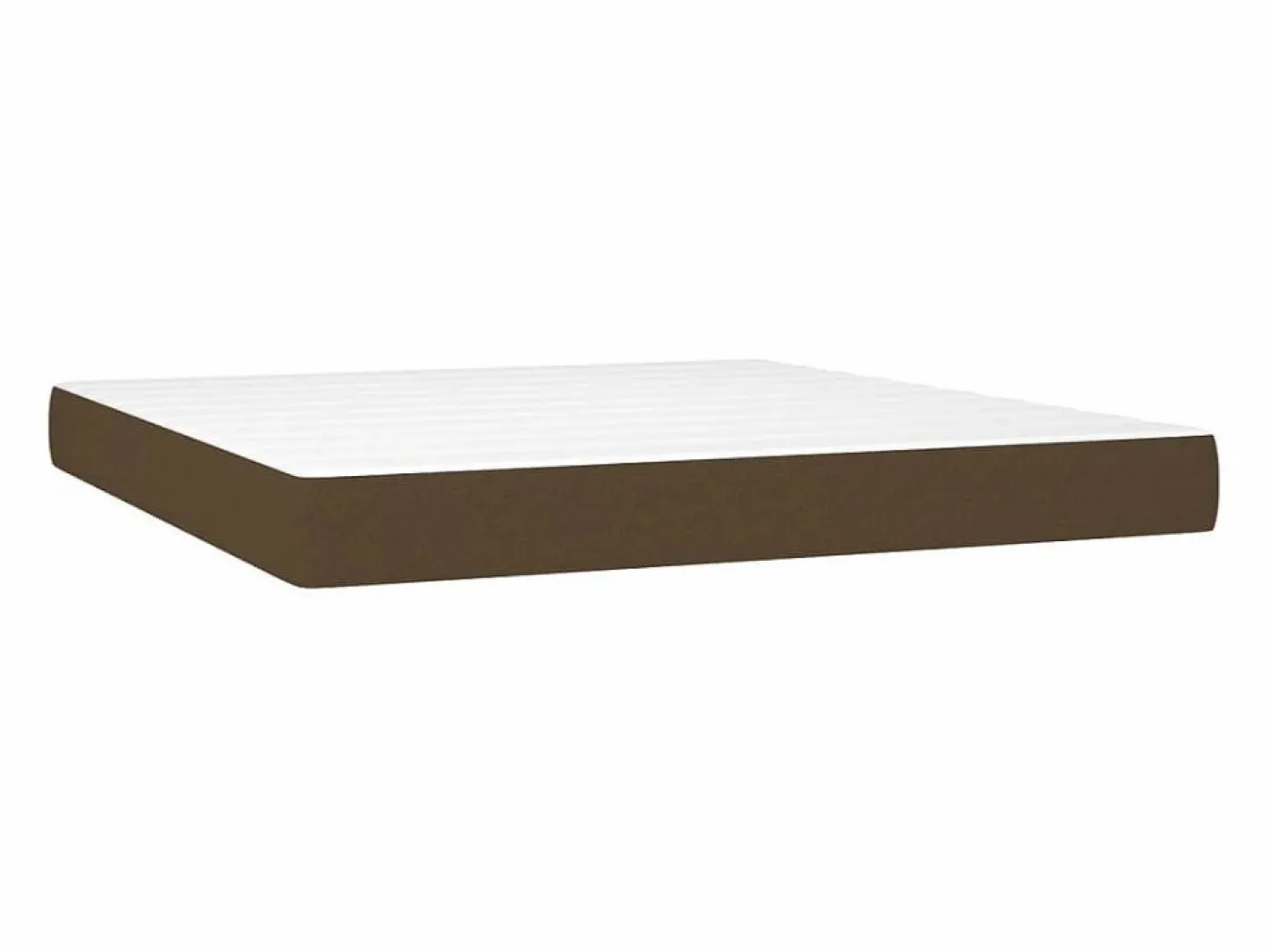 Cama box spring colchón luces LED tela marrón oscuro 180x200cm^Clicnbuy Sale