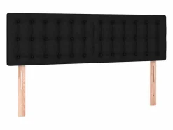 Clicnbuy Cama box spring colchón y luces LED tela negro 140x190 cm Hot