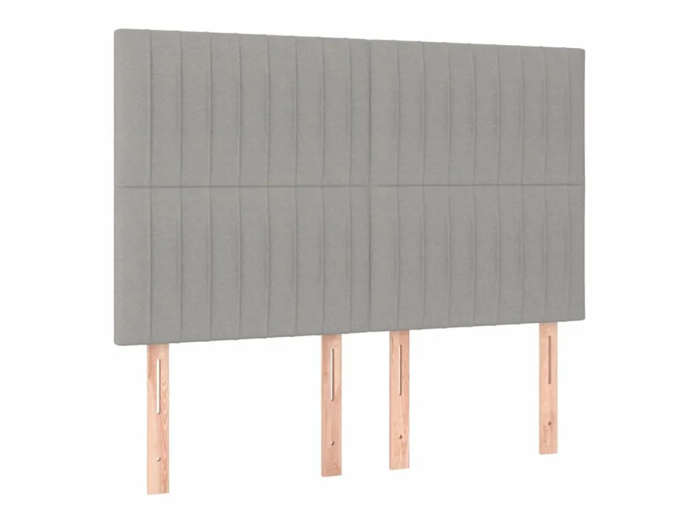 Clicnbuy Somier Tapizado|Somier - 140X190Cm|Cama box spring colchón y luces LED tela gris claro 140x190 cm