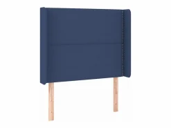 Cama box spring colchón y luces LED tela azul 90x190 cm^Clicnbuy Clearance