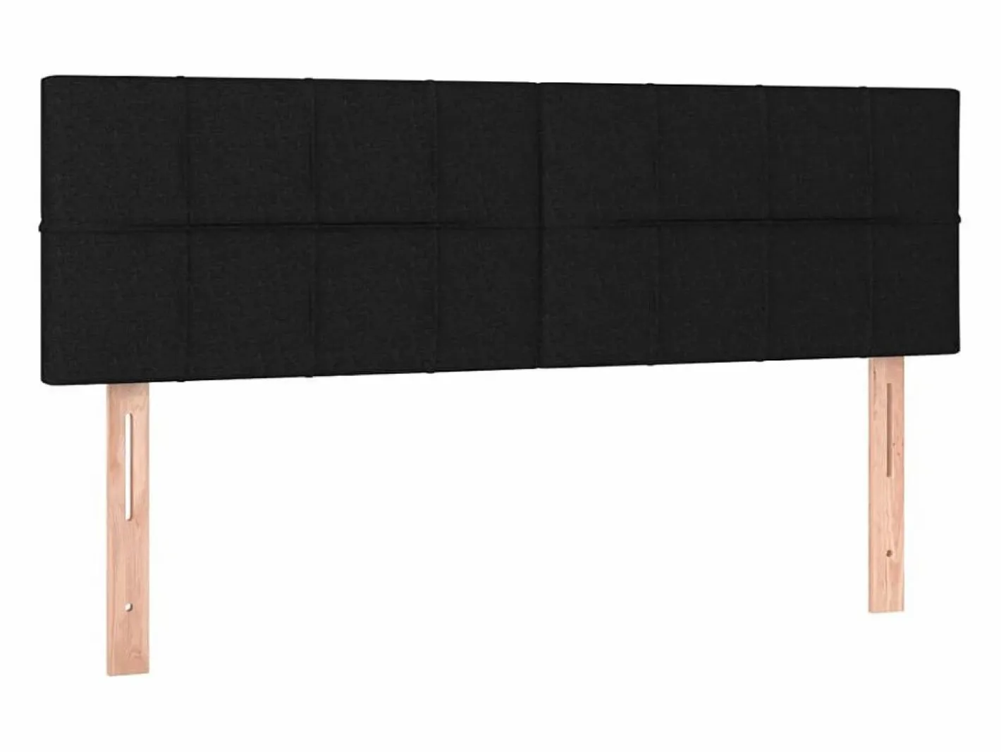 Clicnbuy Cama box spring colchón y luces LED tela negro 140x190 cm Best