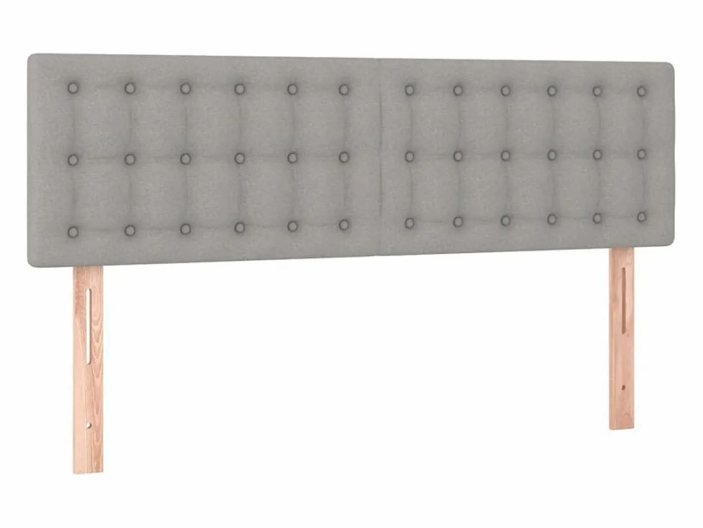 Cama box spring colchón y luces LED tela gris claro 140x190 cm^Clicnbuy Online