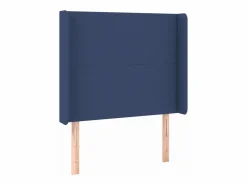 Clicnbuy Cama box spring colchón y luces LED tela azul 90x190 cm Sale