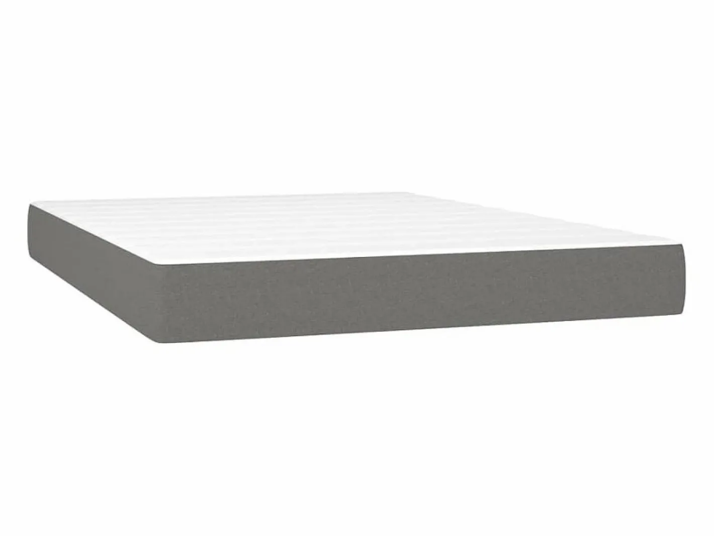 Cama box spring colchón y luces LED tela gris oscuro 140x190 cm^Clicnbuy Hot