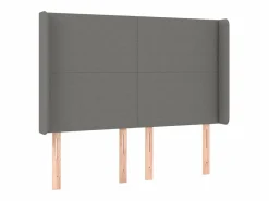 Cama box spring colchón y luces LED tela gris oscuro 140x190 cm^Clicnbuy Hot