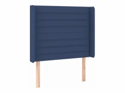 Clicnbuy Cama box spring colchón y luces LED tela azul 90x190 cm Best