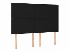 Cama box spring colchón y luces LED tela negro 140x190 cm^Clicnbuy Sale