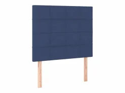 Clicnbuy Cama box spring colchón y luces LED tela azul 90x190 cm Clearance