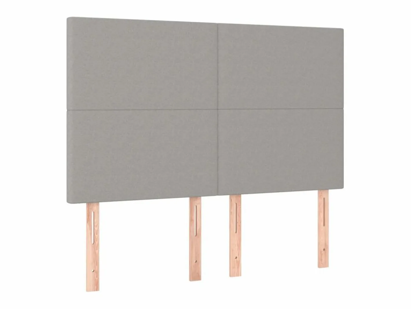 Clicnbuy Somier Tapizado|Somier - 140X190Cm|Cama box spring colchón y luces LED tela gris claro 140x190 cm
