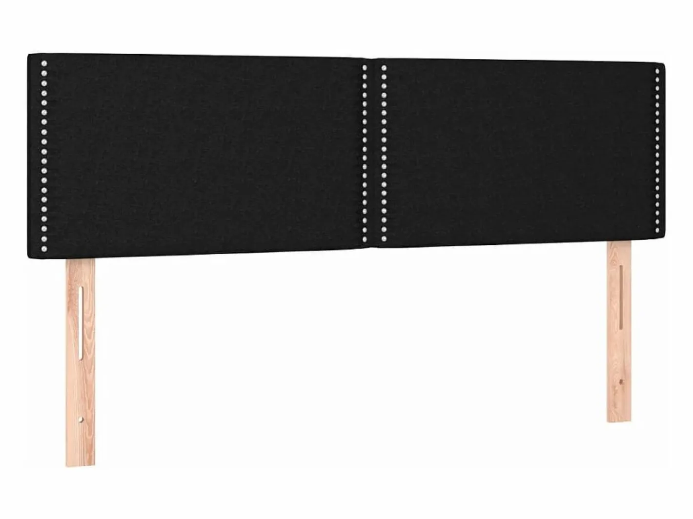 Cama box spring colchón y luces LED tela negro 140x190 cm^Clicnbuy Clearance